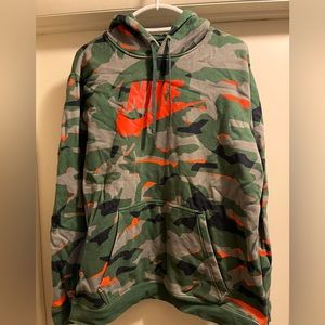 Green Nike Camo Hoodie